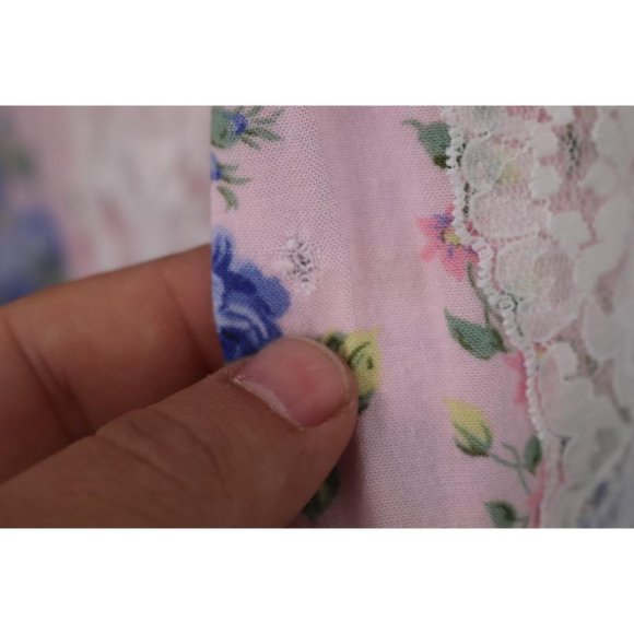 Victorias secret shirt dress women's M/L long sleeve floral button up lace trim - Picture 6 of 12